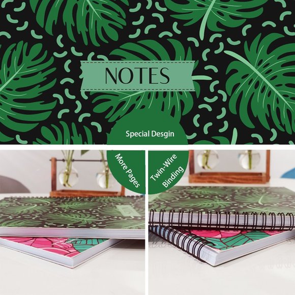 ✨Cute Green Leafy Notebook Designed by Me :) - Picture 4 of 4